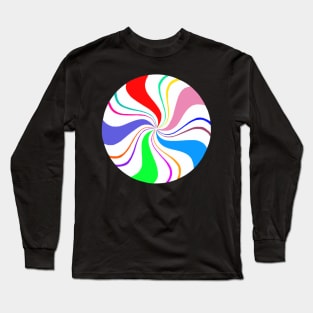 Round Rainbow Peppermint Candy Long Sleeve T-Shirt